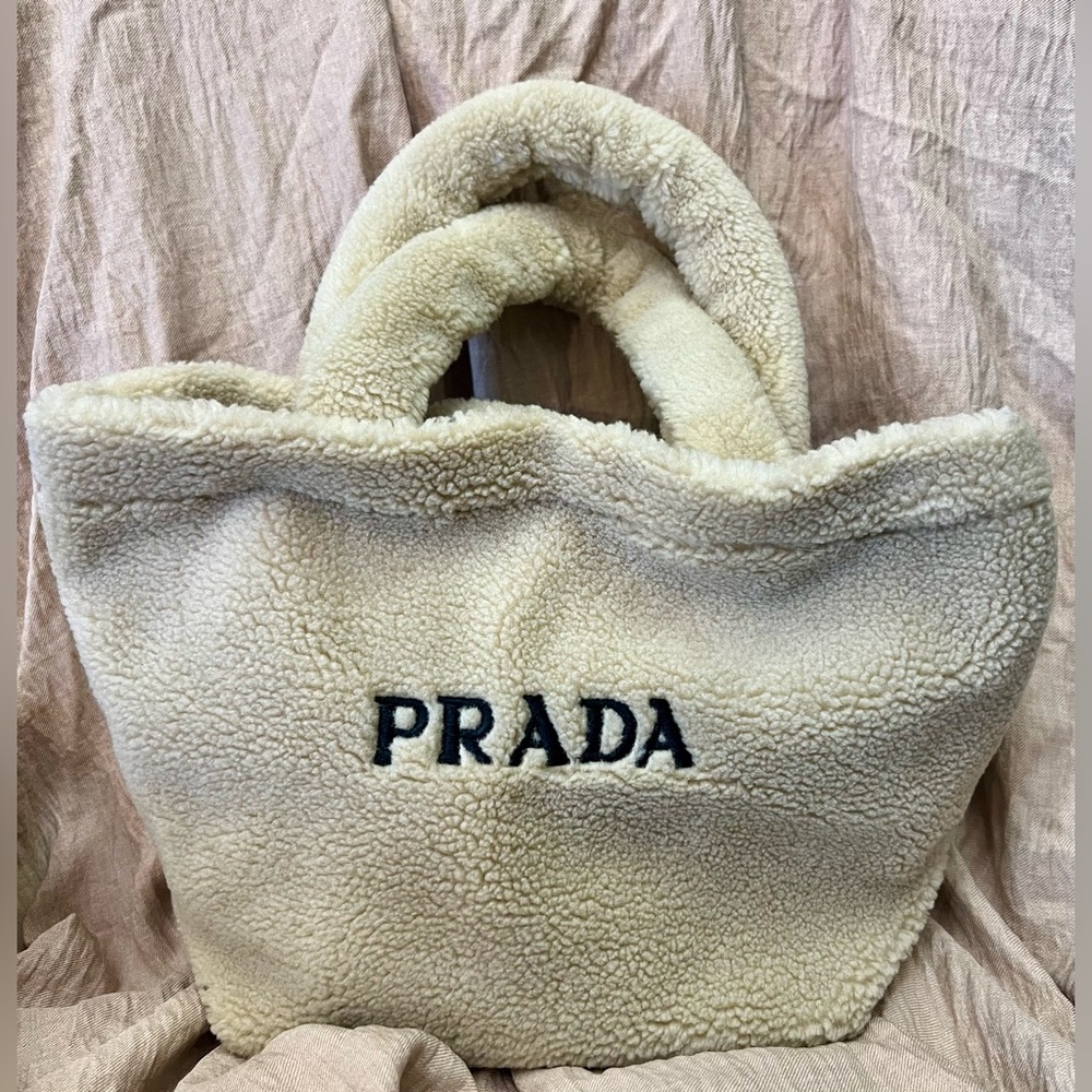 Prada Cream Cozy Teddy Bag! NWOT!